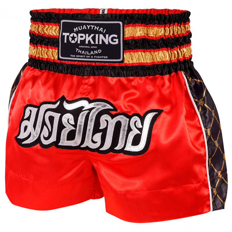 TKB TopKing TKTBS-214 Muay Thai Boxing Shorts Red Free Shipping