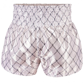 TKB TopKing TKTBS-213 Muay Thai Boxing Shorts White-Silver Free Shipping