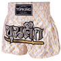 TKB Top King TKTBS-213 Muay Thai Boxing Shorts White-Gold Free Shipping