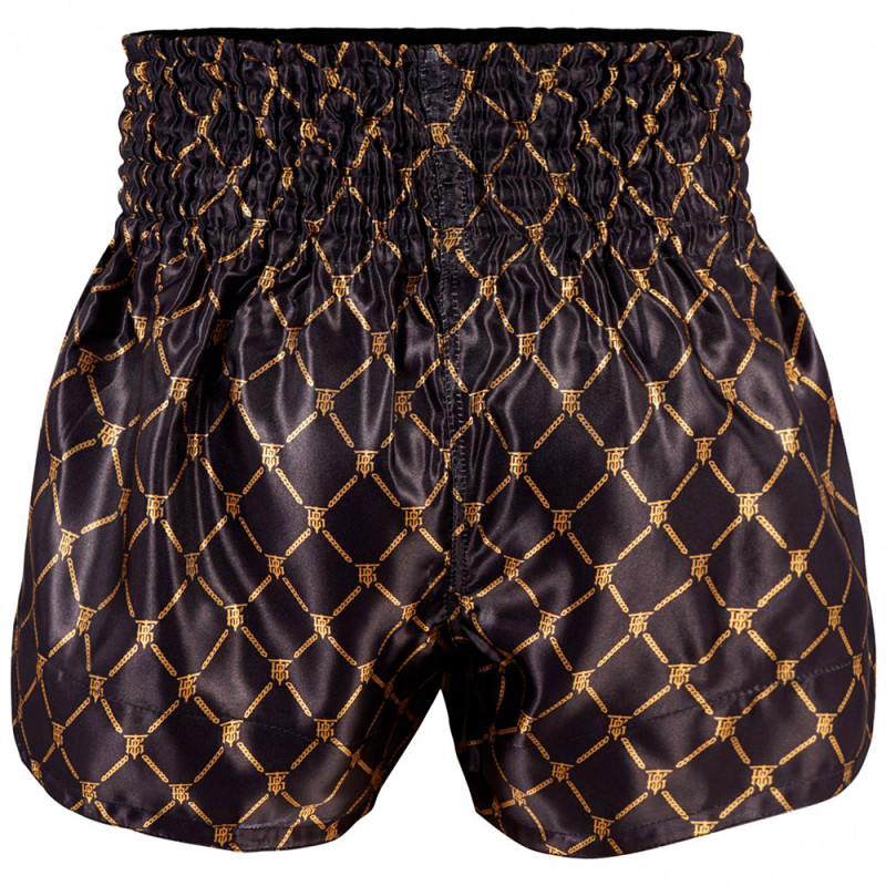 TKB TopKing TKTBS-213 Muay Thai Boxing Shorts Black-Gold Free Shipping