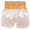 TKB TopKing TKTBS-212 Muay Thai Boxing Shorts White-Gold Free Shipping