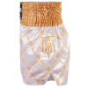 TKB TopKing TKTBS-212 Muay Thai Boxing Shorts White-Gold Free Shipping