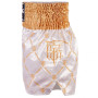 TKB Top King TKTBS-212 Muay Thai Boxing Shorts White-Gold Free Shipping