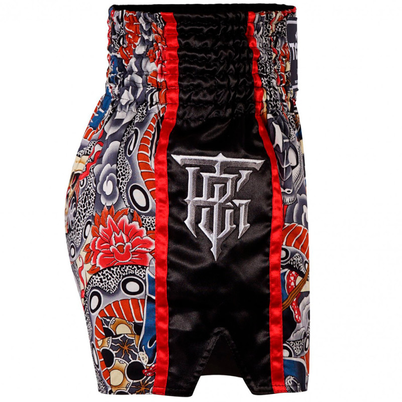 TKB TopKing TKTBS-206 Muay Thai Boxing Shorts Black Insert Free Shipping