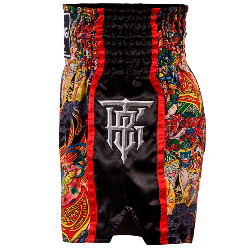 TKB TopKing TKTBS-205 Muay Thai Boxing Shorts Black Insert Free Shipping
