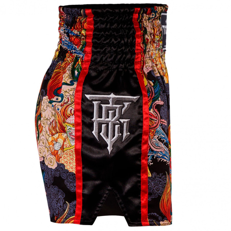 TKB TopKing TKTBS-205 Muay Thai Boxing Shorts Black Insert Free Shipping