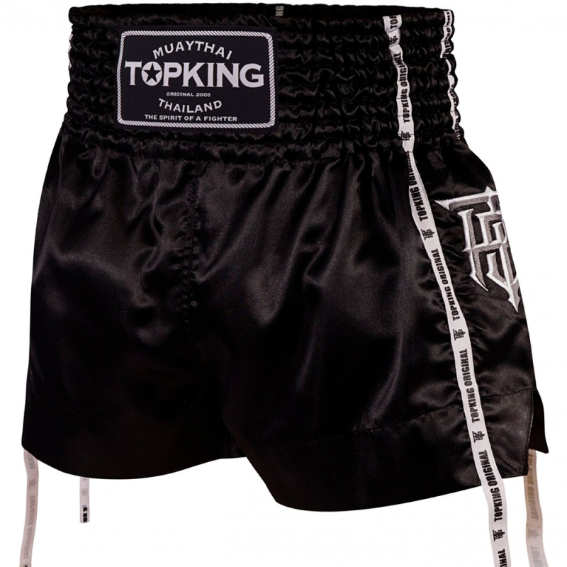 TKB TopKing TKTBS-202 Muay Thai Boxing Shorts Black Free Shipping