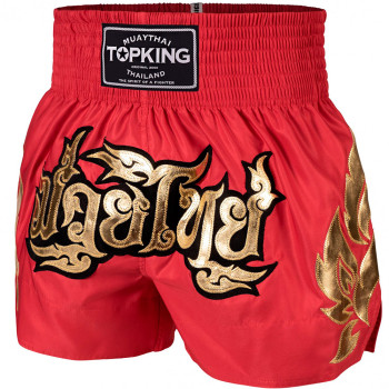 TKB Top King TKTBS-229 Muay Thai Boxing Shorts Red Free Shipping