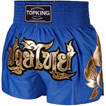 TKB Top King TKTBS-229 Muay Thai Boxing Shorts Blue Free Shipping