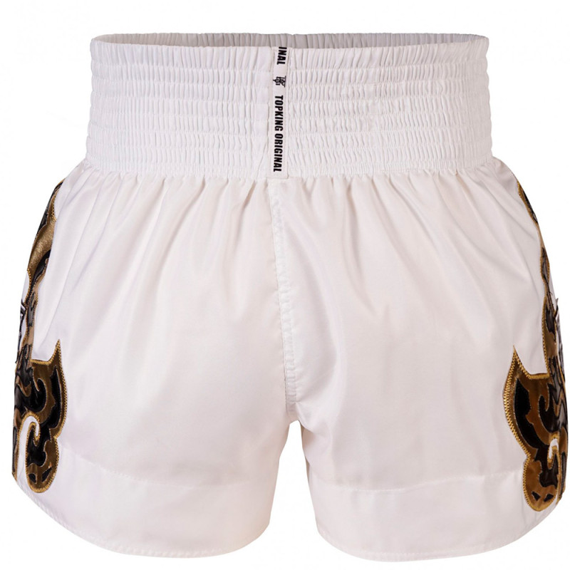 TKB TopKing TKTBS-228 Muay Thai Boxing Shorts White Free Shipping