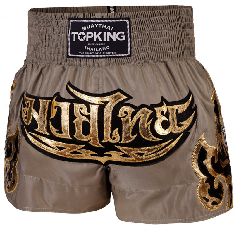 TKB TopKing TKTBS-228 Muay Thai Boxing Shorts Khaki Free Shipping