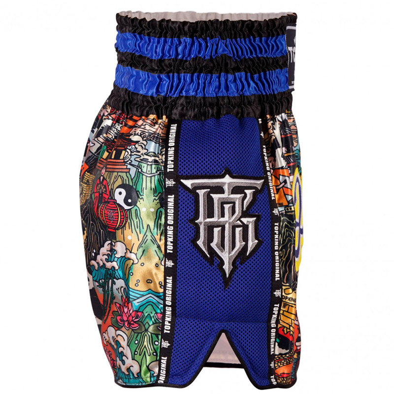 TKB TopKing TKTBS-227 Muay Thai Boxing Shorts Mesh Blue Free Shipping