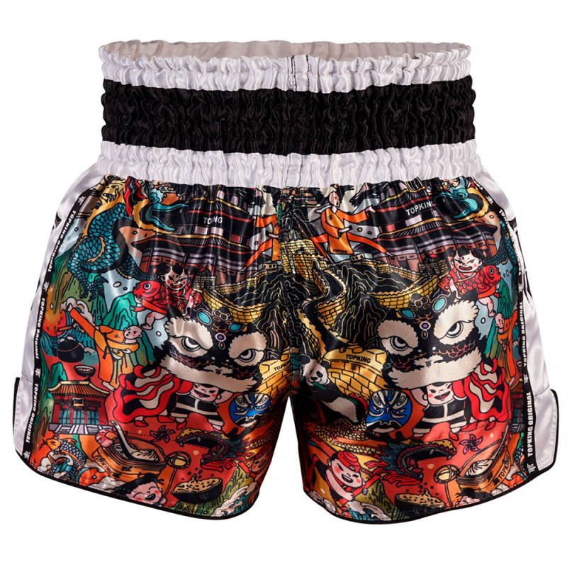 TKB TopKing TKTBS-226 Muay Thai Boxing Shorts Insert White Free Shipping