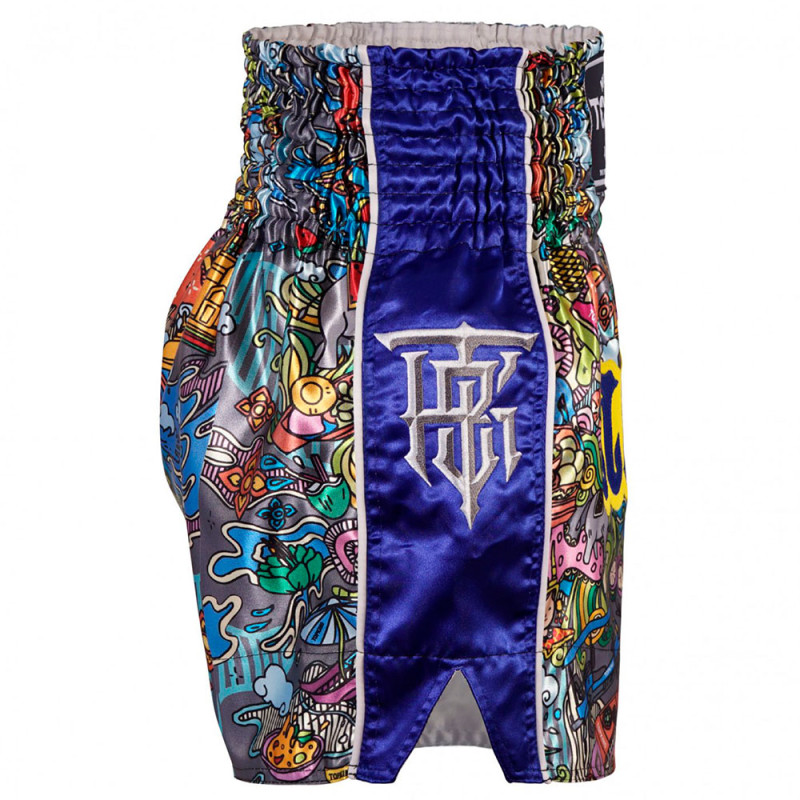 TKB TopKing TKTBS-225 Muay Thai Boxing Shorts Insert Blue Free Shipping