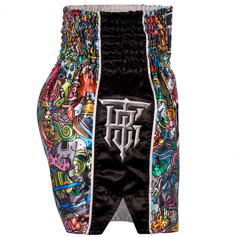 TKB TopKing TKTBS-225 Muay Thai Boxing Shorts Insert Black Free Shipping