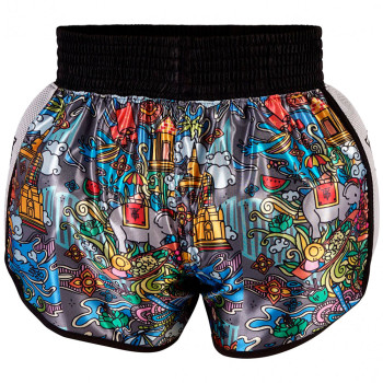 TKB TopKing TKTBS-224 Muay Thai Boxing Shorts White Mesh Free Shipping