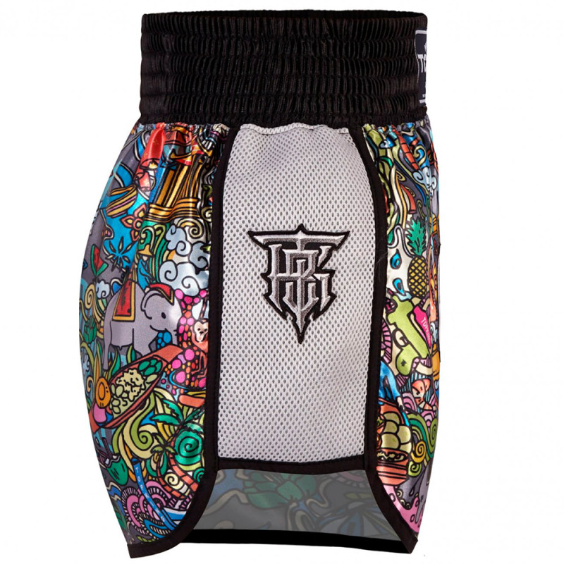 TKB TopKing TKTBS-224 Muay Thai Boxing Shorts White Mesh Free Shipping