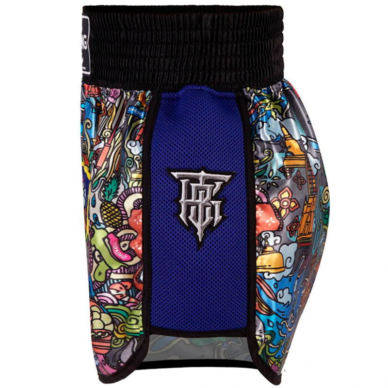 TKB TopKing TKTBS-224 Muay Thai Boxing Shorts Blue Mesh Free Shipping