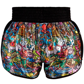 TKB TopKing TKTBS-224 Muay Thai Boxing Shorts Black Mesh Free Shipping