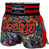 TKB TopKing TKTBS-223 Muay Thai Boxing Shorts Red Mesh Free Shipping