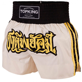 TKB Top King TKTBS-220 Muay Thai Boxing Shorts White Free Shipping