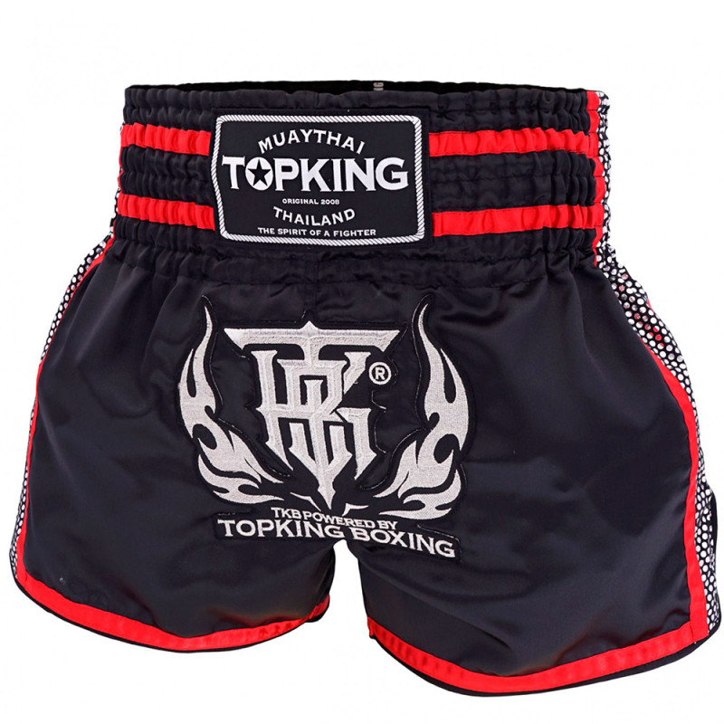 TKB TopKing TKTBS-239 Muay Thai Boxing Shorts With Red Free Shipping