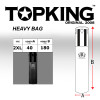TKB TopKing TKHBH Muay Thai Boxing Heavy Bag (Leather Or Semi-Leather + Nylon) Unfilled Size 2XL