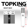 TKB TopKing TKHBH Muay Thai Boxing Heavy Bag (Leather Or Semi-Leather + Nylon) Unfilled Size L