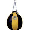 TKB TopKing TKHBT-SL Muay Thai Boxing Heavy Bag Tear Drop Synthetic Leather Unfilled Black-Yellow