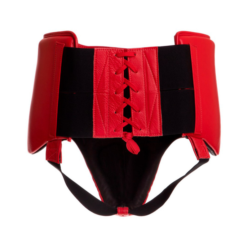 TKB TopKing TKAPG-GL Steel Cup Groin Abdominal Protector Muay Thai Boxing Genuine Leather 