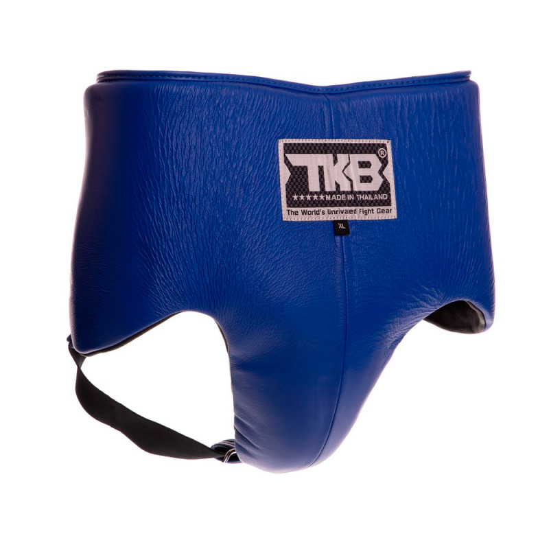 TKB TopKing TKAPG-GL Steel Cup Groin Abdominal Protector Muay Thai Boxing Genuine Leather 