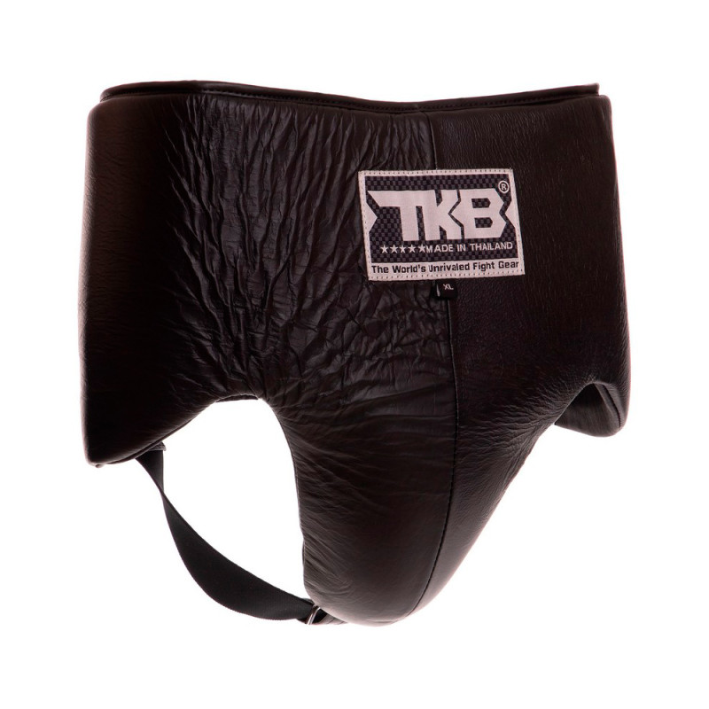 TKB TopKing TKAPG-GL Steel Cup Groin Abdominal Protector Muay Thai Boxing Genuine Leather 