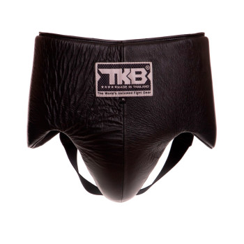 TKB TopKing TKAPG-GL Steel Cup Groin Abdominal Protector Muay Thai Boxing Genuine Leather 