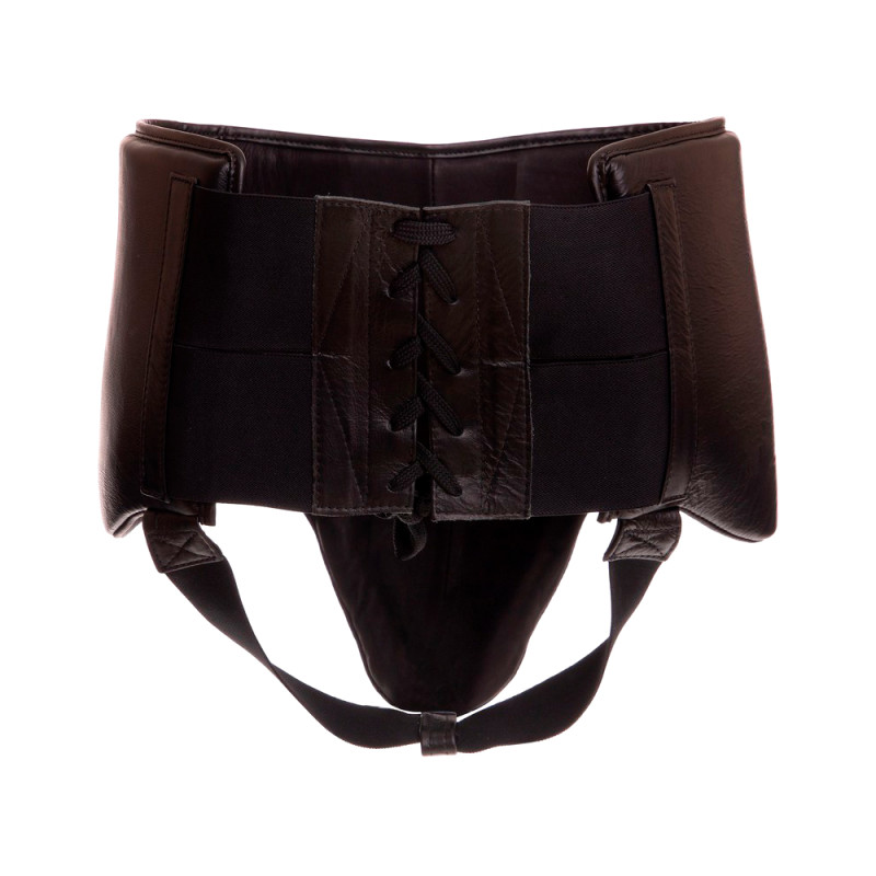 TKB TopKing TKAPG-GL Steel Cup Groin Abdominal Protector Muay Thai Boxing Genuine Leather 
