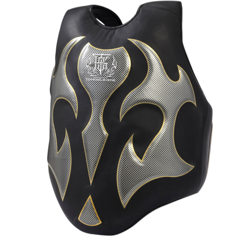 TKB TopKing TKBDEM-01 Trainer's Vest Muay Thai Boxing Black-Silver