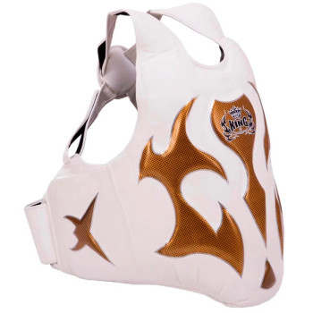 TKB TopKing TKBDEM-01 Trainer's Vest Muay Thai Boxing White-Gold