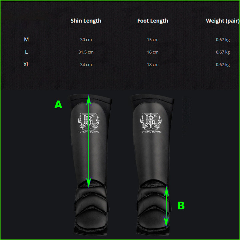 TKB TopKing TKSGP-MMA Shin Guards Black