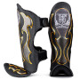 TKB Top King Shin Guards Muay Thai Boxing "Empower Creativity" Black-Silver