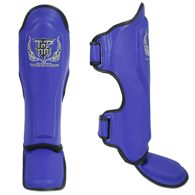 TKB TopKing TKSGP Shin Guards Muay Thai Boxing "Pro" Blue