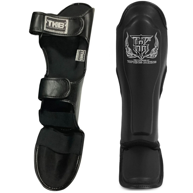 TKB TopKing TKSGP Shin Guards Muay Thai Boxing "Pro" Black