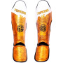 TKB Top King TKSGCT-CN01 Shin Guards Muay Thai Boxing "Happiness Chinese" Gold-White