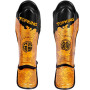 TKB Top King TKSGCT-CN01 Shin Guards Muay Thai Boxing "Happiness Chinese" Gold Black