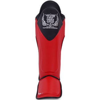 TKB TopKing "Blend-01" Shin Guards Muay Thai Boxing Red-Black