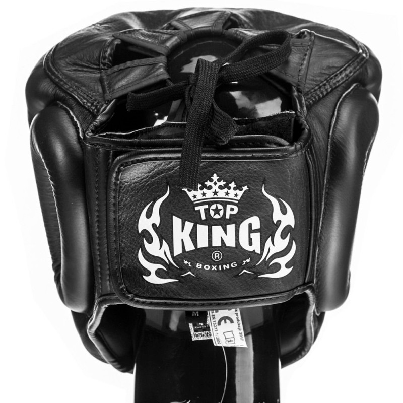 TKB TopKing TKHGEC-LV "Extra Coverage" Boxing Headgear Head Guard Black