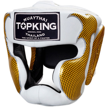 TKB Top King "Empower" Boxing Headgear Head Guard White-Gold