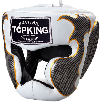 TKB Top King "Empower" Boxing Headgear Head Guard White-Silver 