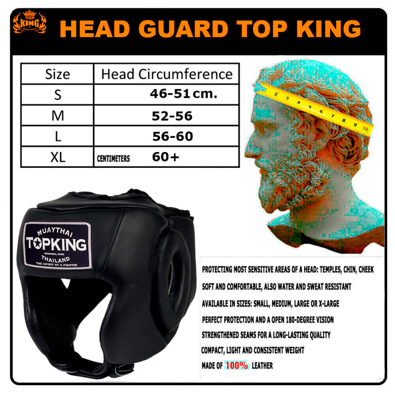 TKB TopKing Open Chin Boxing Headgear Head Guard Competition 