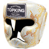 TKB TopKing "Snake" Boxing Headgear Head Guard Gold (White)