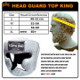 TKB Top King "Snake" Boxing Headgear Head Guard Silver (White)