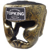 TKB TopKing "Snake" Boxing Headgear Head Guard Gold (Black)